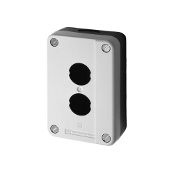 2 hole 22 mm Ø IP65 protection plastic white empty control station - Schneider Electric