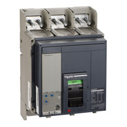قاطع تيار طراز Compact NS800N، ‏50 كيلو أمبير عند 415 فولت تيار متردد، وحدة فصل Micrologic 2.0‏، 800 أمبير، 3 أقطاب 3 أبعاد - Schneider Electric