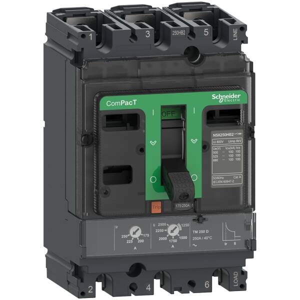 Circuit breaker, ComPacT NSX160F, 36kA/415VAC, 3 poles, TMD trip unit 125A - 1