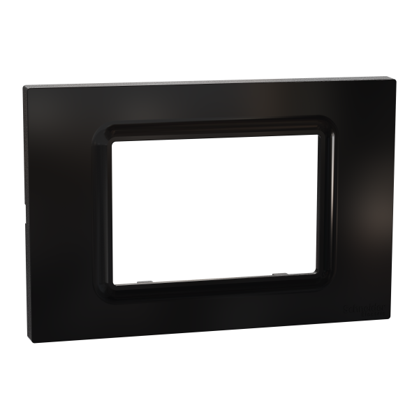 Cover frame, Miluz E, 3 gang, Black - 1