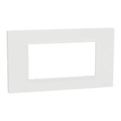 Cover frame, Miluz E, 4 gang, White - Schneider Electric