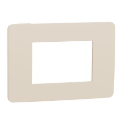 Cover frame, New Unica, 3 modules, beige or beige - Schneider Electric
