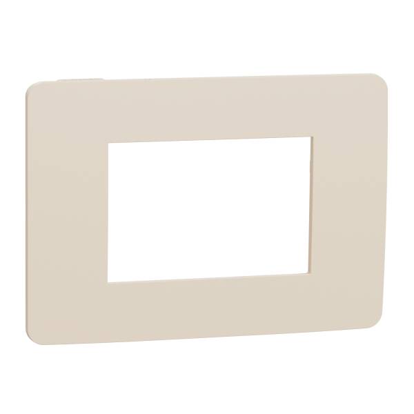 Cover frame, New Unica, 3 modules, beige or beige - 1