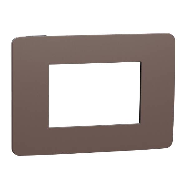 Cover frame, New Unica, 3 modules, chocolate or black - 1