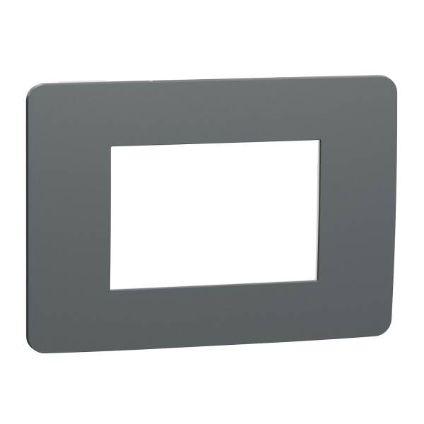 Cover frame, New Unica, 3 modules, dark grey or white - 1