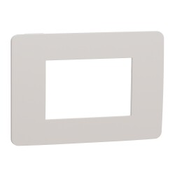 Cover frame, New Unica, 3 modules, light grey or white - Schneider Electric