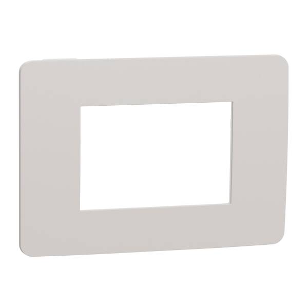 Cover frame, New Unica, 3 modules, light grey or white - 1