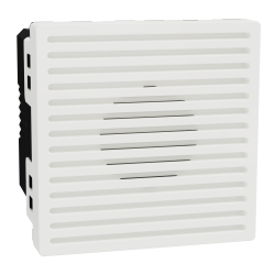 Doorbell Buzzer, Miluz E, 2 Module, White - Schneider Electric