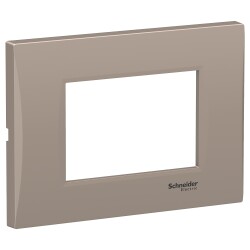 Easy Styl، إطار غطاء، 3 وحدات، بني - Schneider Electric