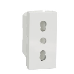 Italian socket outlet, New Unica, 16 A, 2P+E, white - Schneider Electric