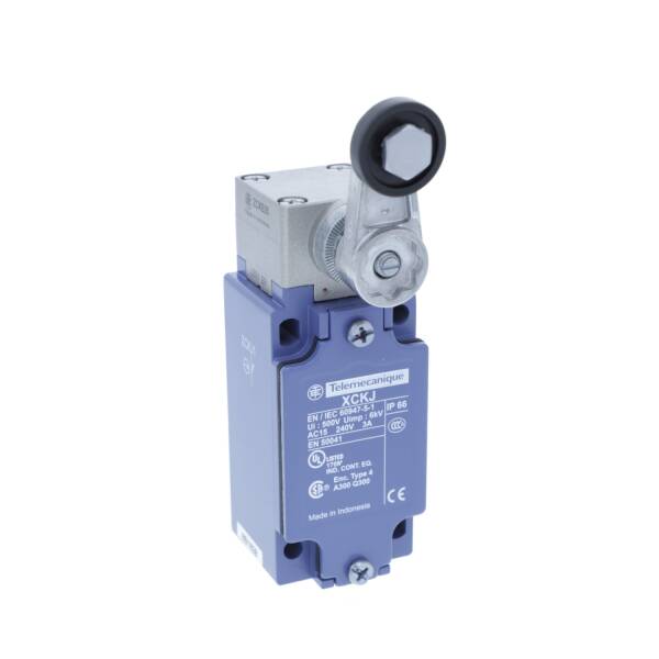 limit switch XCKJ - thermoplastic roller lever - 1NC+1NO - snap action - Pg13 - 1