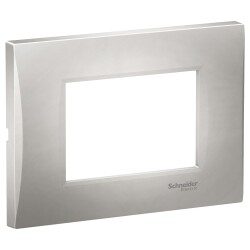 Easy Styl، إطار غطاء، 3 وحدات، فضي - Schneider Electric