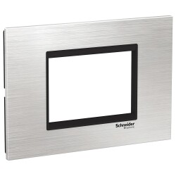 Modular inox frame: silver/black, 3M - Schneider Electric