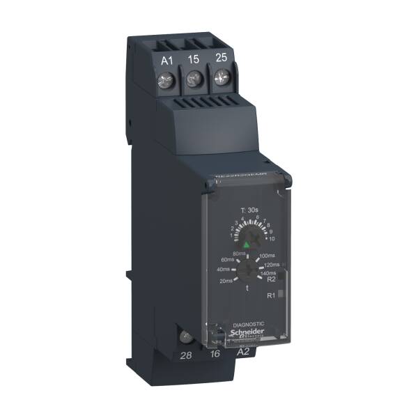 Modular timing relay, 8 A, 0.3s…30s, 2 CO, star delta, 24 V DC / 24...240 V AC/DC - 1