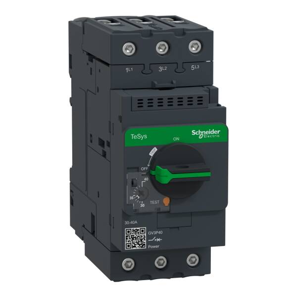 Motor circuit breaker, TeSys GV3, 3P, 30-40 A, thermal magnetic, EverLink terminals - 1