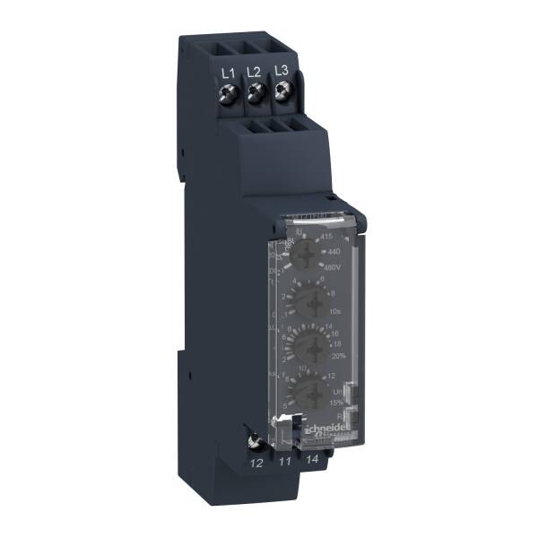 multifunction control relay RM17-TE - range 183..528 V AC - 1