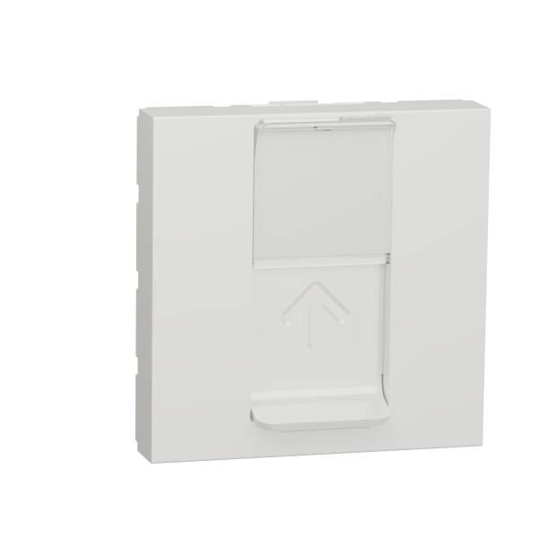 New Unica - 1 x RJ45 socket - 2 m - Cat. 6 - UTP - straight - shutter - white - 1