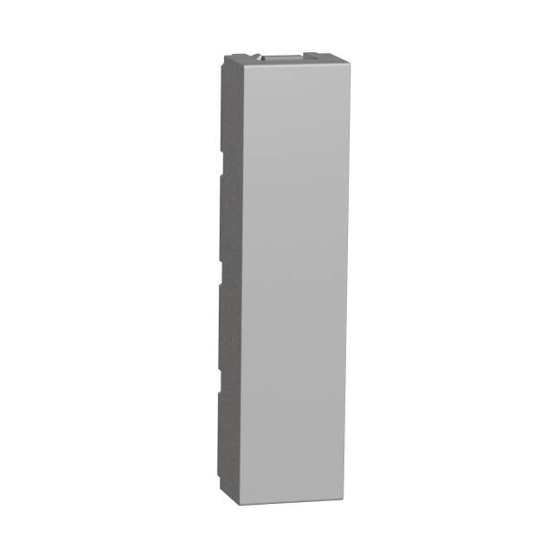 New Unica - 2 x blind cover - 1/2 module - aluminium - 1