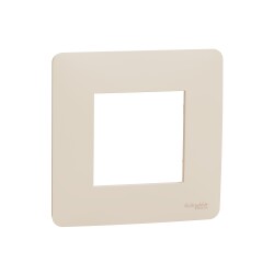 New Unica - cover frame - 1 gang - 1 x 2 modules - beige - Schneider Electric