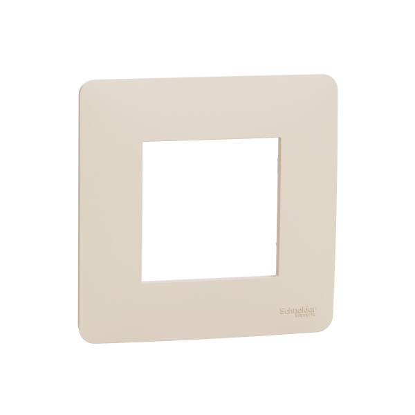 New Unica - cover frame - 1 gang - 1 x 2 modules - beige - 1