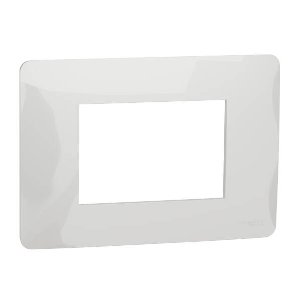 New Unica - cover frame - 1 gang - 3 modules - white - 1