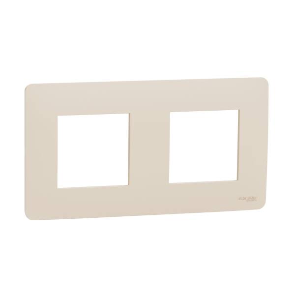 New Unica - cover frame - 2 gangs - 2 x 2 modules - beige - 1