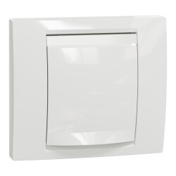 New Unica - cover frame with fixing frame - 1 gang - 1 x 2 modules - white - Schneider Electric