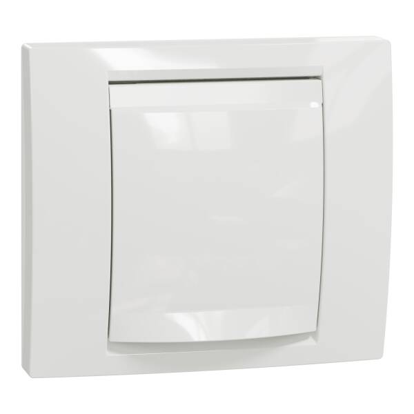 New Unica - cover frame with fixing frame - 1 gang - 1 x 2 modules - white - 1