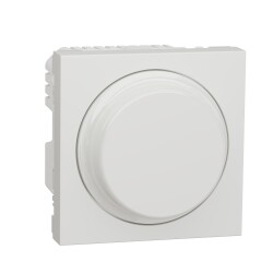 New Unica - dimmer - rotary push type - white - Schneider Electric