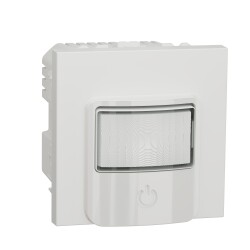 New Unica - Motion sensor with push button integrated and relay - white - Schneider Electric