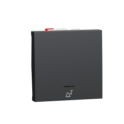 New Unica - push-button sw. Bell symbol & lamp 10A screwless - 2m - anthracite - Schneider Electric