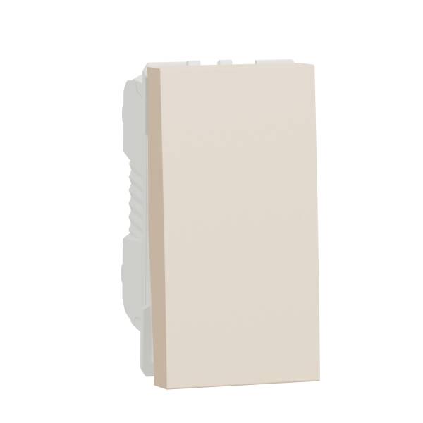 One way switch, New Unica, 16 A, 1 module, beige - 1