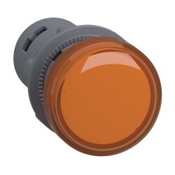 round pilot light Ø 22 - orange - integral LED - 220 V AC- screw clamp terminals - Schneider Electric