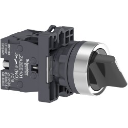 selector switch - Ø22 - standard handle - 3 positions - 2NO - Schneider Electric