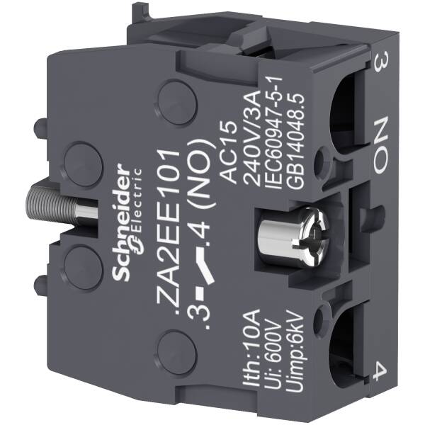 Single contact block for head Ø22, 1 NO - 1