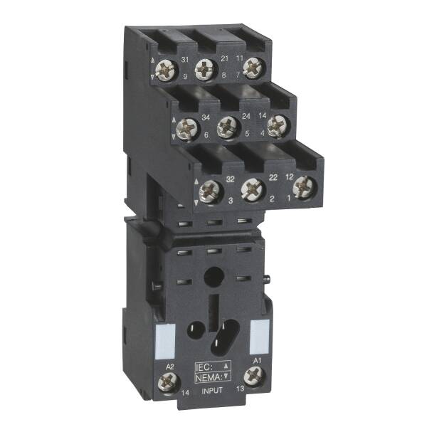 Socket, separate contact, 10 A, relay type RXM3, screw connector, 250 V AC - 1