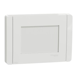Studio cover frame, New Unica, 1 gang, 3 module, IP55, white - Schneider Electric