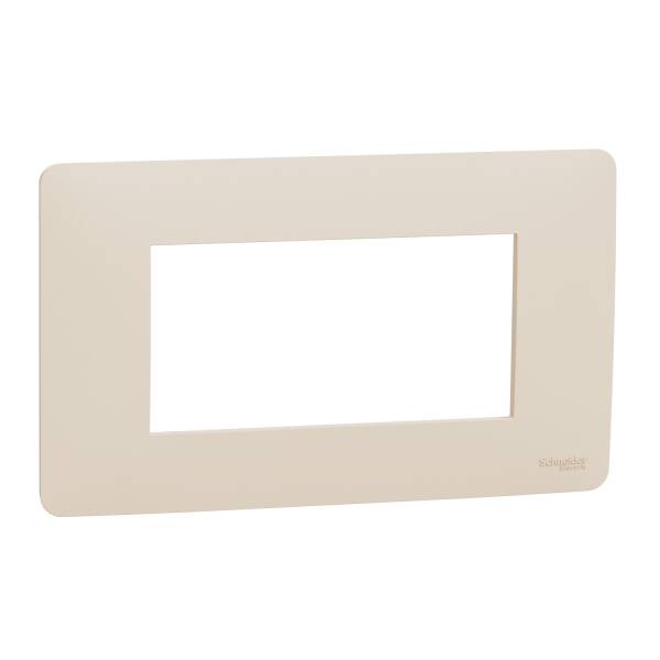 Studio cover frame, New Unica, 4 module, beige - 1