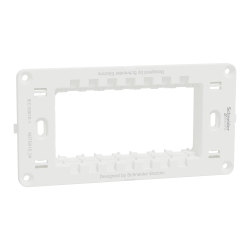 Supporting Frame, Miluz E, 4 gang, white - Schneider Electric