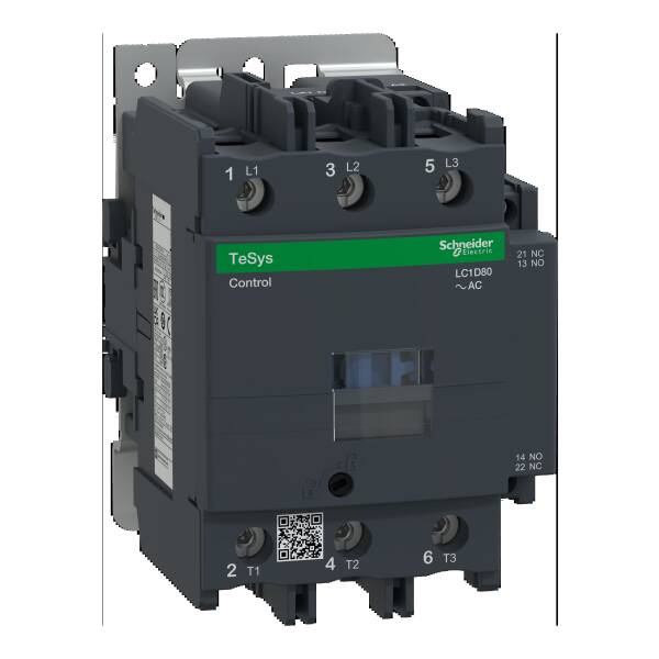 TeSys D contactor - 3P(3 NO) - AC-3 - <= 440 V 80 A - 220 V AC 50/60 Hz coil - 1