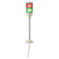فنار - RG - 24 فولت - مصباح LED - W.Buzzer - تجهيزة أنبوبية مع لوح تثبيت - Schneider Electric