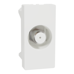 TV Outlet, Miluz E, F-type, mechanism, white - Schneider Electric