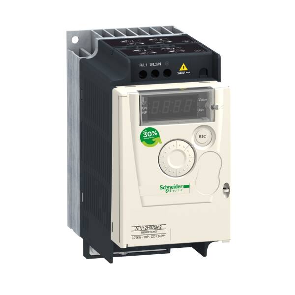 variable speed drive ATV12 - 0.75kW - 1hp - 200..240V - 1ph - with heat sink - 1